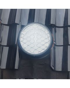 Powerdaylight Ø 35 cm set rond doorvoer plat hellend dak Ubiflex Cradle